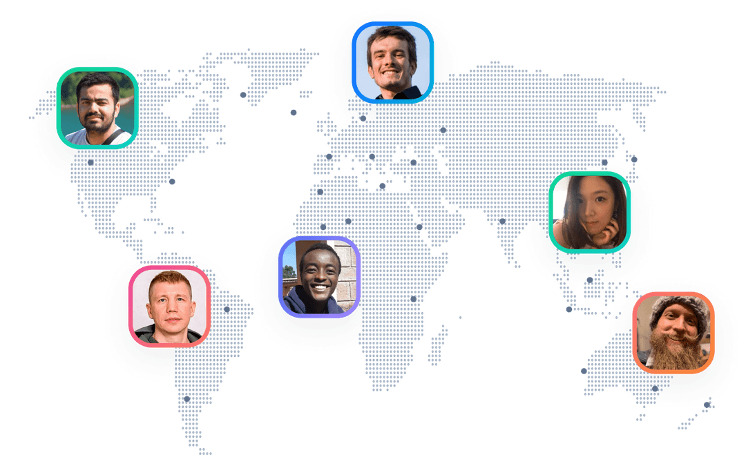 A map of our awesome contributors